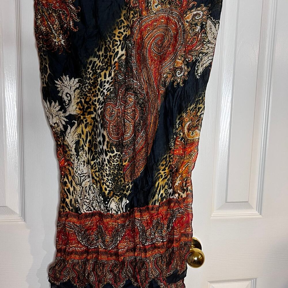 Silk Kantha Scarf Head Wrap Stole Dupatta Hand Quilted Women Scarves Reversible